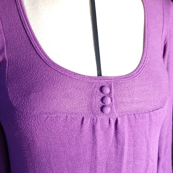 Vintage purple Long sleeve sweater dress - Picture 6 of 9